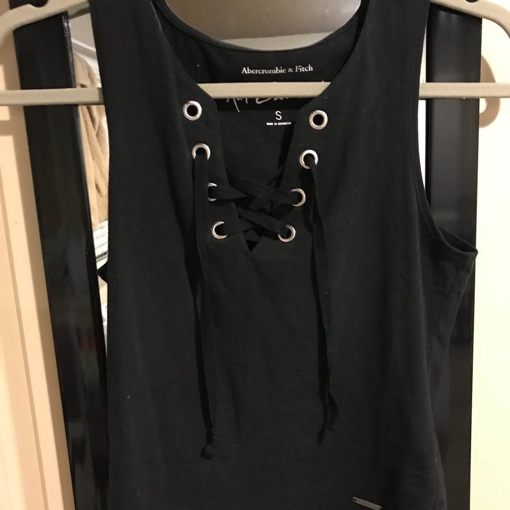 Abercrombie and Fitch lace up crop tank